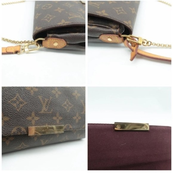 100% Authnetic Louis Vuitton Favorite Pm Brown Monogram Canvas Satchel Bag - Picture 5 of 11
